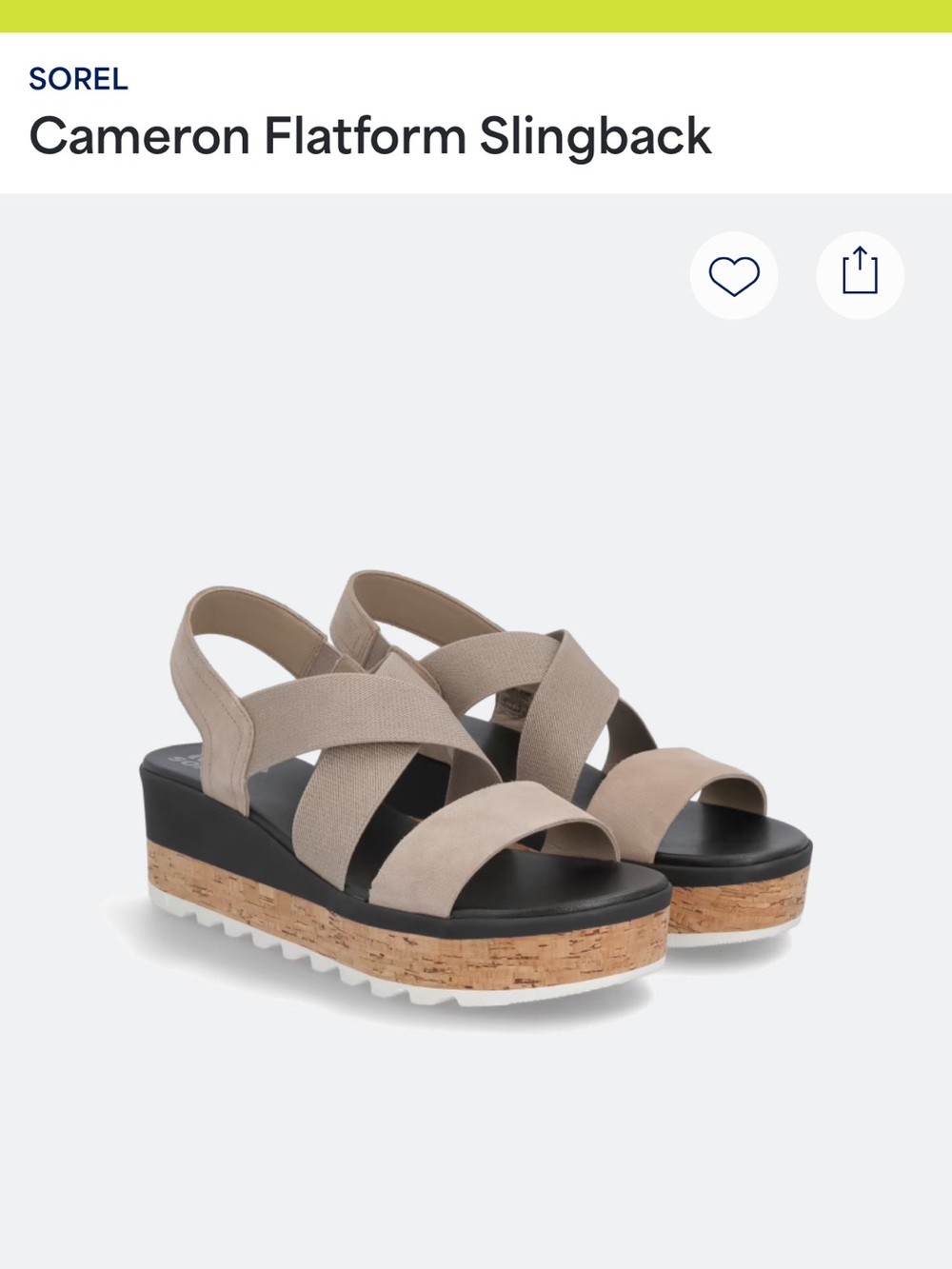 Sorel Cameron Flatform Slingbacks